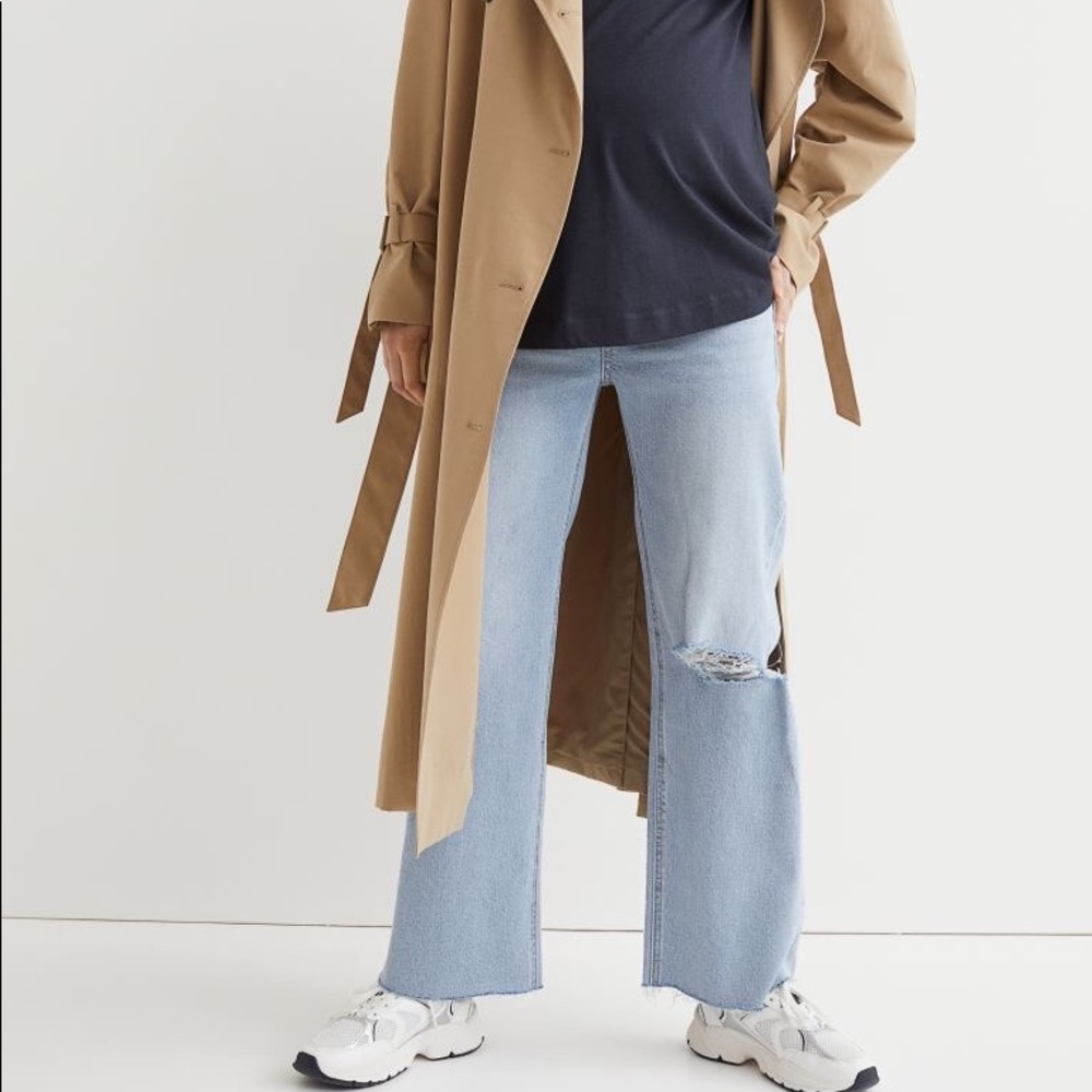 H&M MAMA wide high ankle jeans